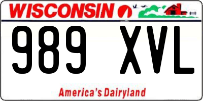 WI license plate 989XVL
