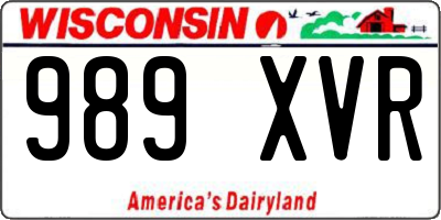WI license plate 989XVR