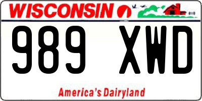 WI license plate 989XWD