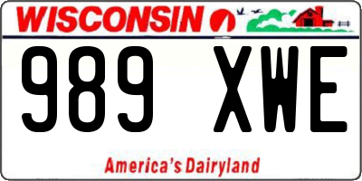 WI license plate 989XWE