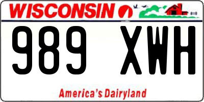 WI license plate 989XWH