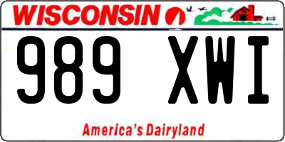 WI license plate 989XWI
