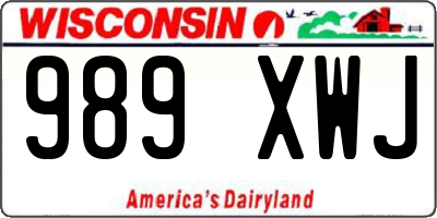 WI license plate 989XWJ