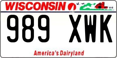 WI license plate 989XWK