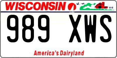 WI license plate 989XWS
