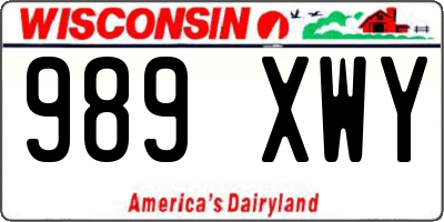 WI license plate 989XWY
