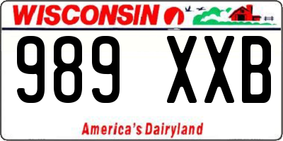 WI license plate 989XXB