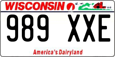 WI license plate 989XXE