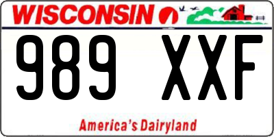 WI license plate 989XXF