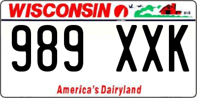 WI license plate 989XXK