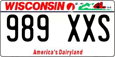 WI license plate 989XXS