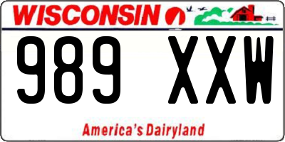 WI license plate 989XXW
