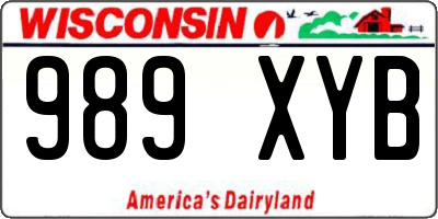 WI license plate 989XYB