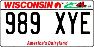 WI license plate 989XYE