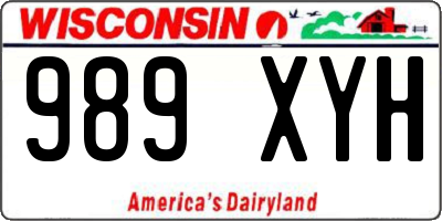 WI license plate 989XYH