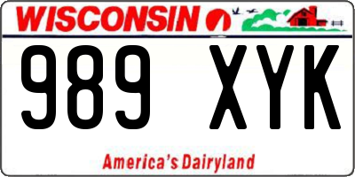WI license plate 989XYK