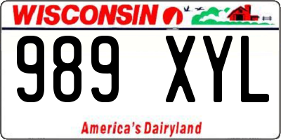WI license plate 989XYL