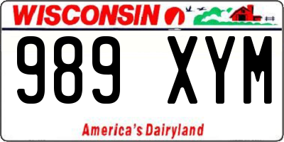 WI license plate 989XYM