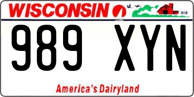 WI license plate 989XYN