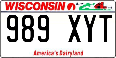 WI license plate 989XYT