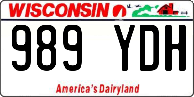WI license plate 989YDH