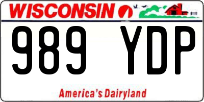 WI license plate 989YDP