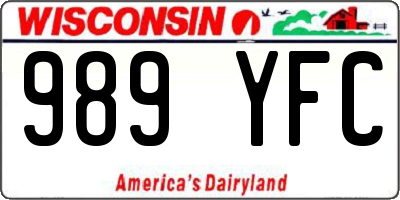 WI license plate 989YFC