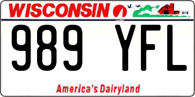 WI license plate 989YFL