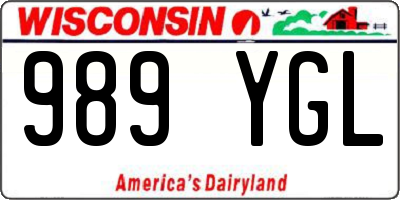 WI license plate 989YGL