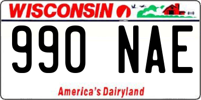 WI license plate 990NAE