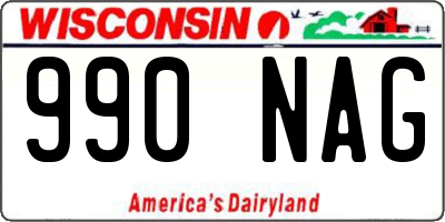 WI license plate 990NAG