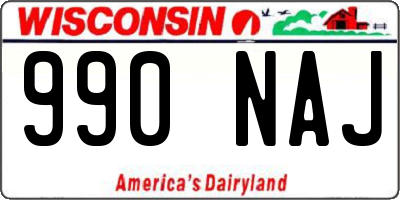 WI license plate 990NAJ