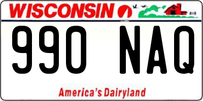WI license plate 990NAQ