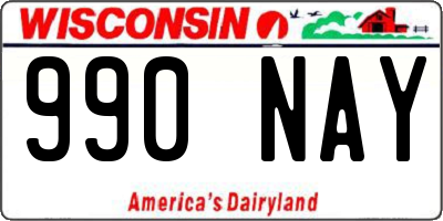 WI license plate 990NAY