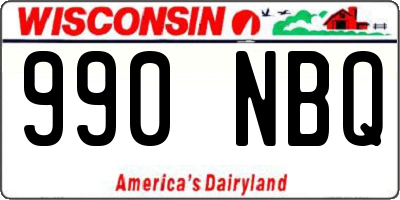 WI license plate 990NBQ