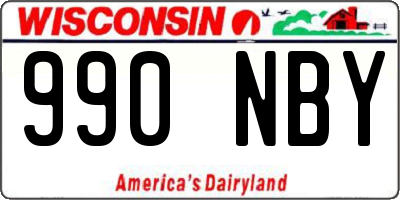 WI license plate 990NBY