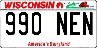 WI license plate 990NEN