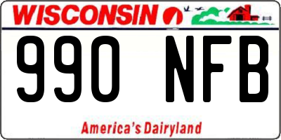 WI license plate 990NFB
