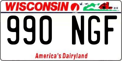 WI license plate 990NGF