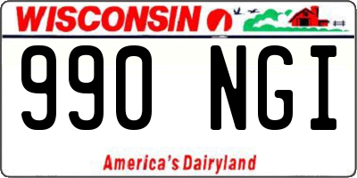 WI license plate 990NGI
