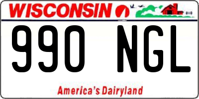 WI license plate 990NGL