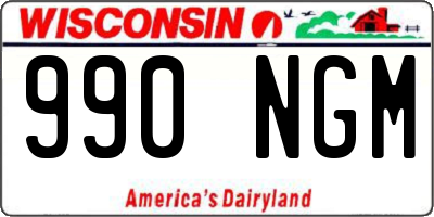 WI license plate 990NGM