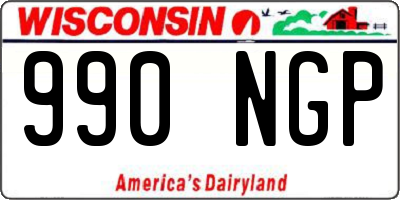 WI license plate 990NGP