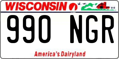 WI license plate 990NGR