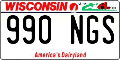 WI license plate 990NGS
