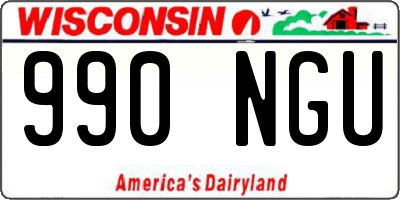 WI license plate 990NGU