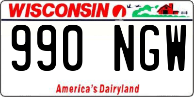 WI license plate 990NGW