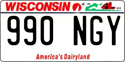 WI license plate 990NGY