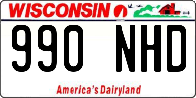 WI license plate 990NHD
