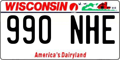 WI license plate 990NHE